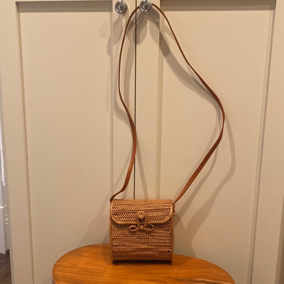 Anthropologie whicker mini purse - Picture 2 of 7